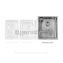 Evier de camping-car en acier inoxydable 400 x 340 x 150mm