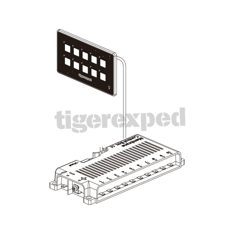 Tableau de commande bateau / camping-car 12V/24V, 10 ports Bluetooth
