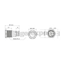 Interrupteur en acier inoxydable avec LED blanche 12V 20A