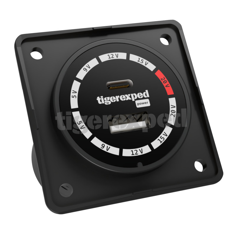 Prise convertisseur USB-C/USB-A Boost 100W (Pour Berker)