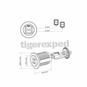 Chargeur double USB-A 12/24V 2 x 2,4 ampères