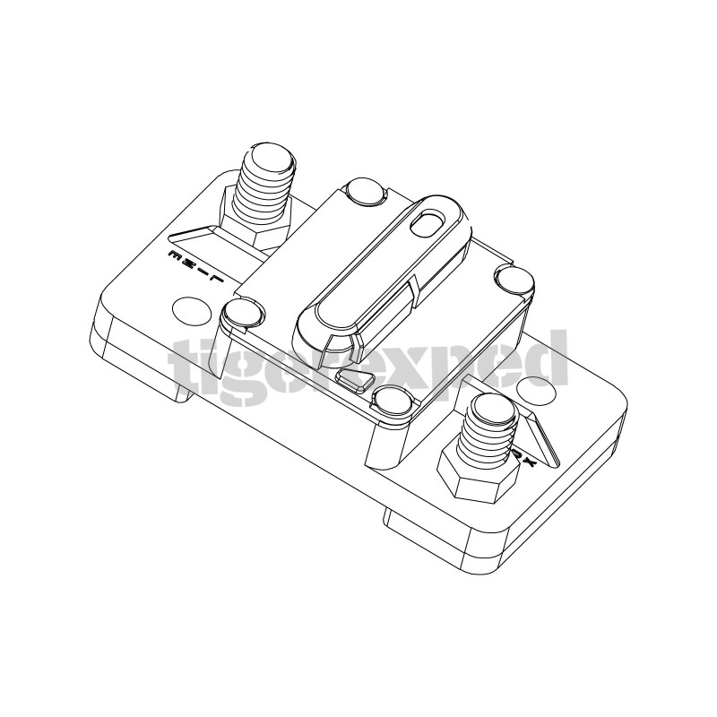 Disjoncteur automatique avec interrupteur de réarmement M6 (1/4") 50A