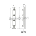 Jeu de barres 250A 6 x M8