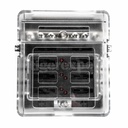 Porte-fusible 6 sorties avec jeu de barres connexion M4 (12/24 V)