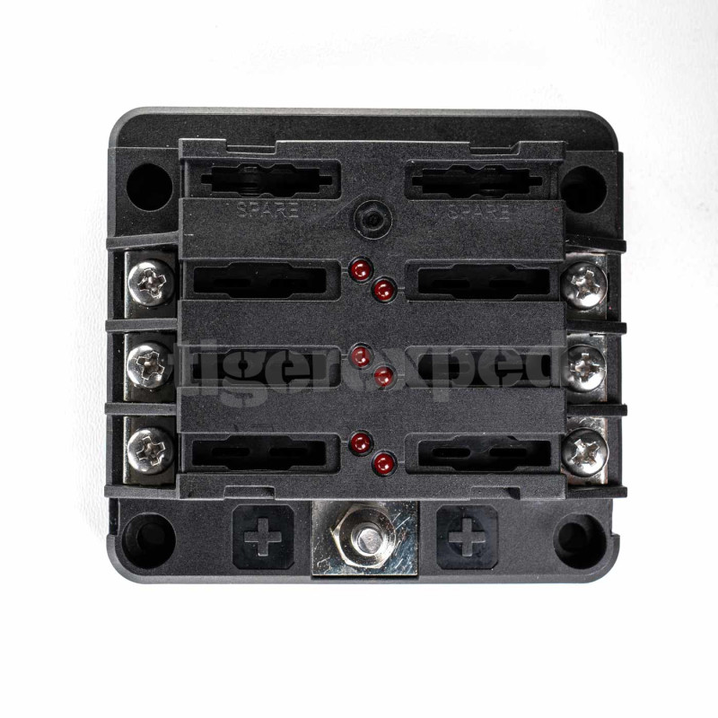 Porte-fusible 6 sorties connexion M4 (12/24V)