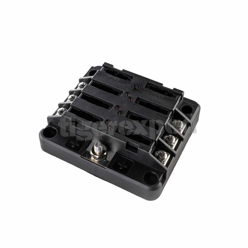 Porte-fusible 6 sorties connexion M4 (12/24V)