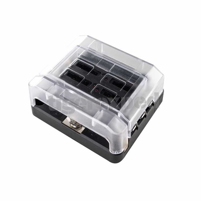 Porte-fusible 6 sorties connexion rapide (12/24 V)