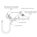 Douche avec tuyau et support Queensize Camper