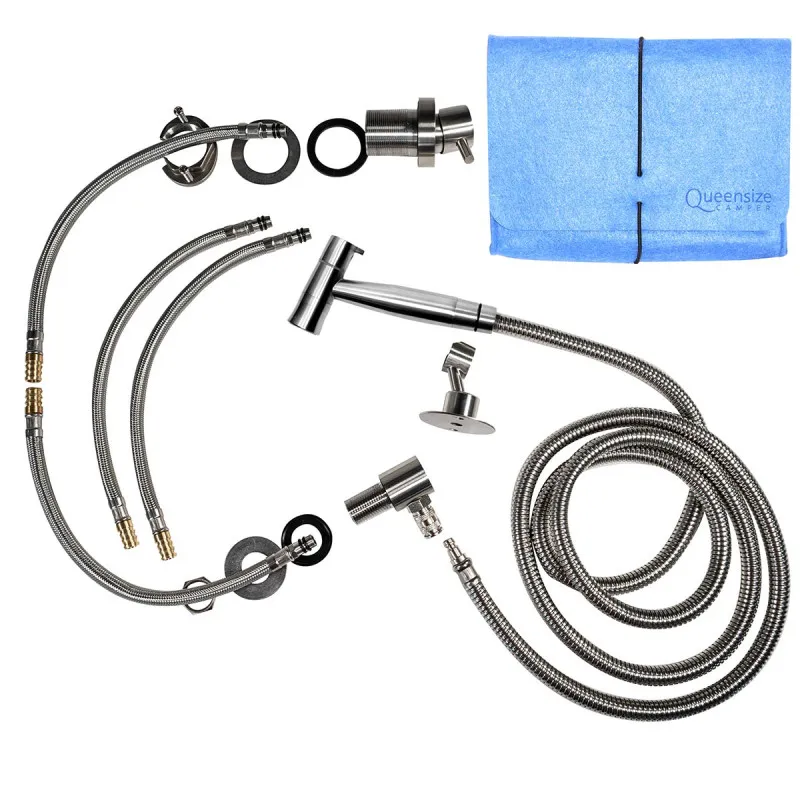 Douche de camping-car "eau chaude" en acier inoxydable Queensize Camper