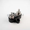 Bloc de distribution double noir - M6