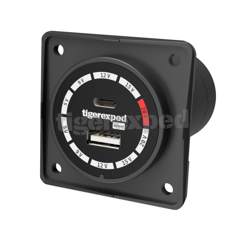 Prise convertisseur USB-C/USB-A Boost 100W (Pour Berker)