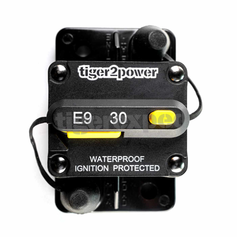 Disjoncteur avec interrupteur de réarmement M6 (1/4") 30A