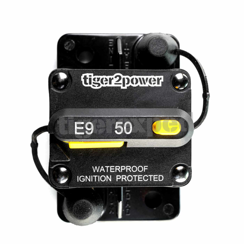 Disjoncteur automatique avec interrupteur de réarmement M6 (1/4") 50A