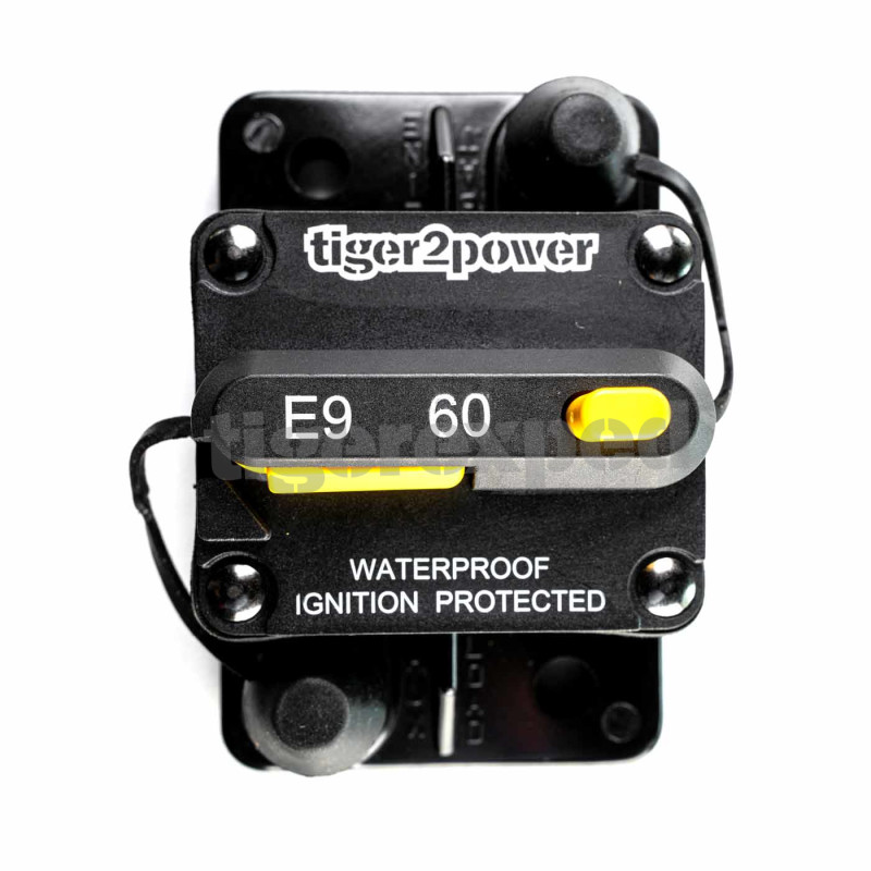 Disjoncteur avec interrupteur de réarmement M6 (1/4") 60A