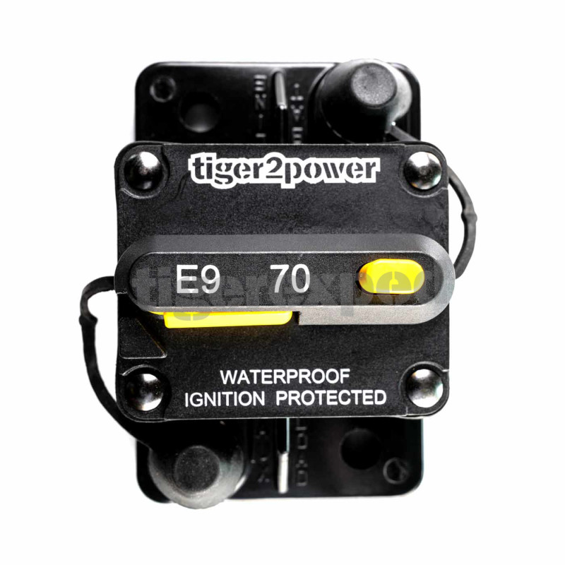 Disjoncteur automatique avec interrupteur de réarmement M6 (1/4") 70A