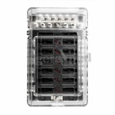 Porte-fusible 12 sorties avec bornier connexion M4 (12/24 V)