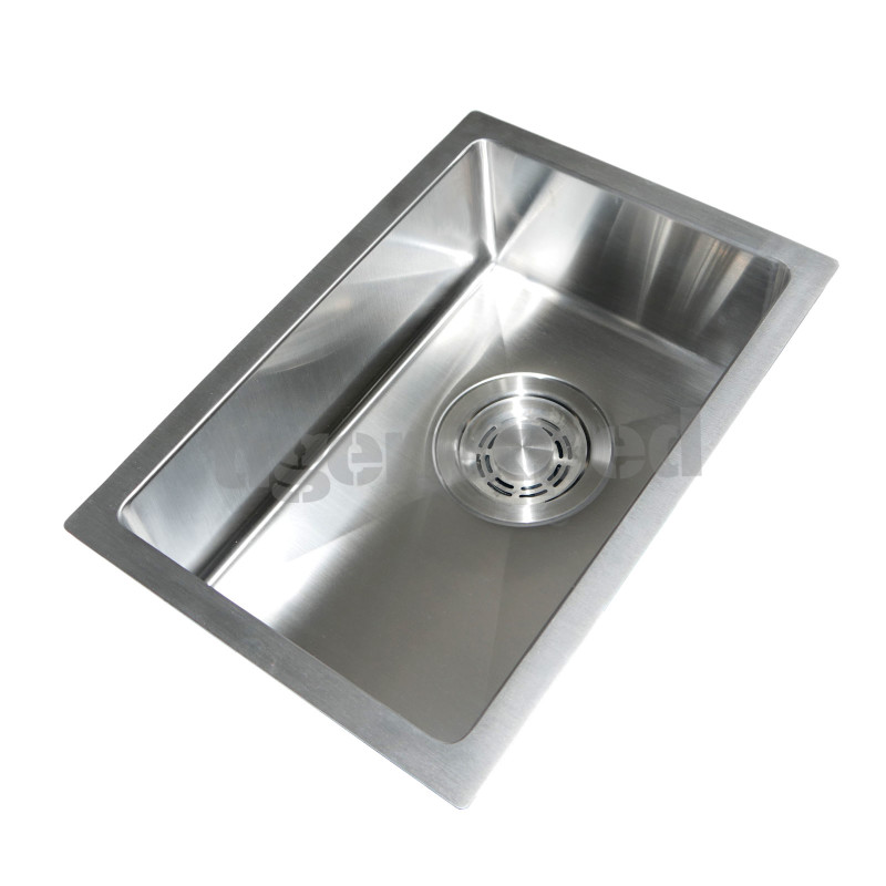 Evier de camping-car en acier inoxydable 340 x 220 x 120 mm de Queensize Camper