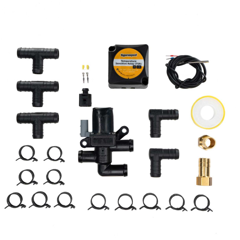 Kit d'accessoires pour intégrer un chauffe-eau au système de refroidissement du moteur