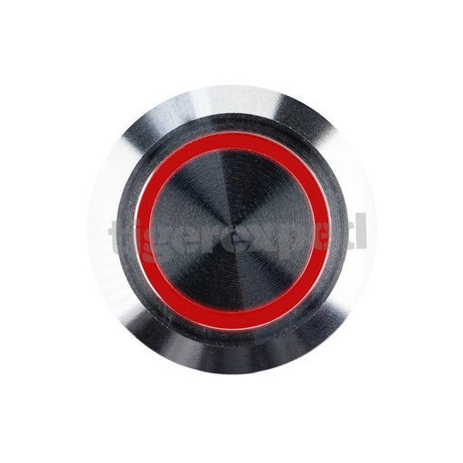 [TEX4240-24V] Interrupteur en acier inoxydable avec LED rouge 24V 10A