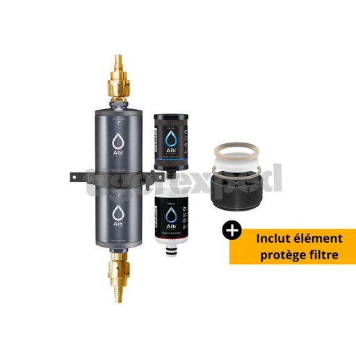[36376] Filtre Alb "Fusion + Protect installation" - Kit complet de filtre à eau potable en 2 étapes pour camping-car/bateau